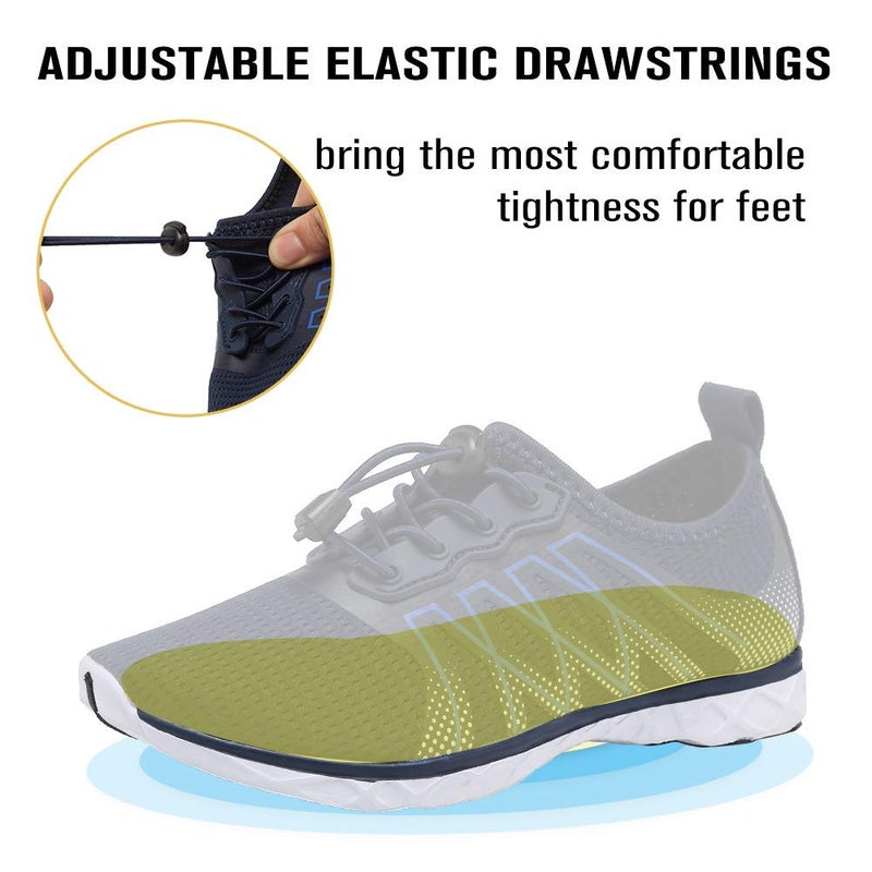 CIOR Kids Water Shoes Boys & Girls Sports Aqua Athletic Sneakers Lightweight Sport Shoes(Little Kid/Big Kid) U1ELJSX005-Navy-36 - Image 4